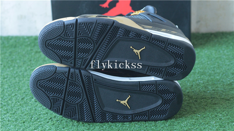 Authentic Air Jordan 4 Black Gold